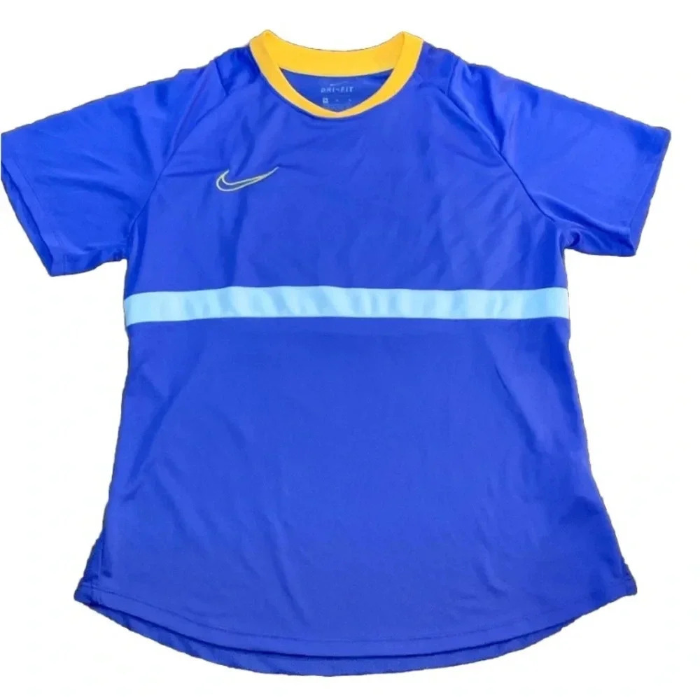 Nike Dri-Fit Athletic T-Shirt Mesh Back Purple & Orange Size Medium